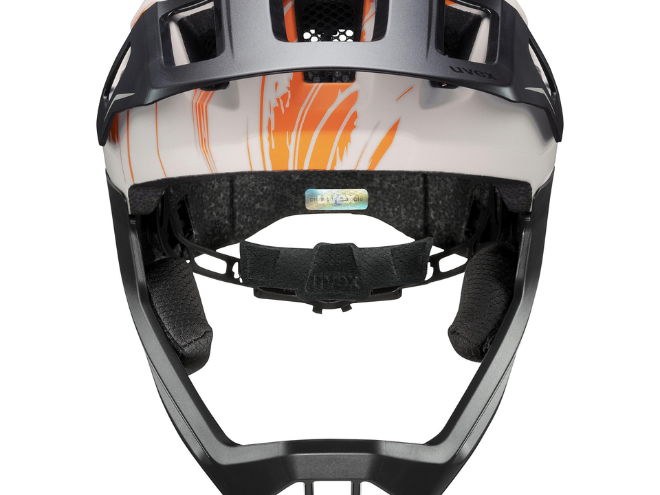 Uvex react jr. fullface warm grey-orange matt – Detail 1